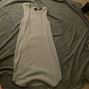 Gray, short lounging dress
